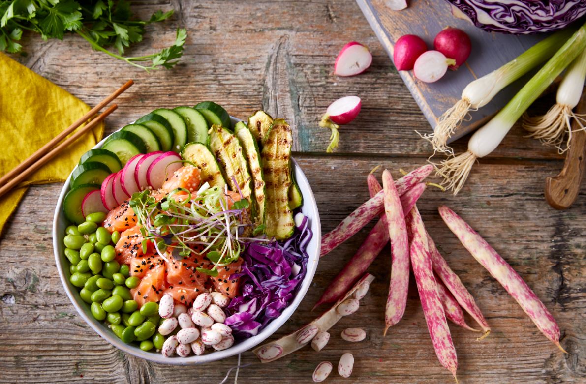 Gaea Poke Bowl Salad, GAEA Organic Extra Virgin Olive Oil