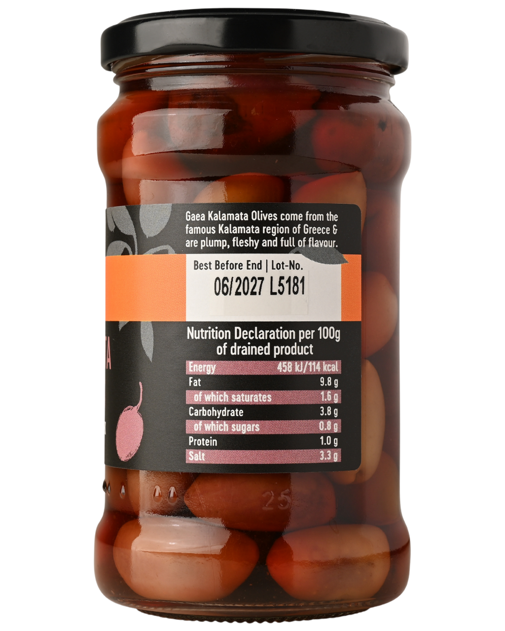 GAEA  Pitted Kalamata Olives in a secret brine recipe 315ml