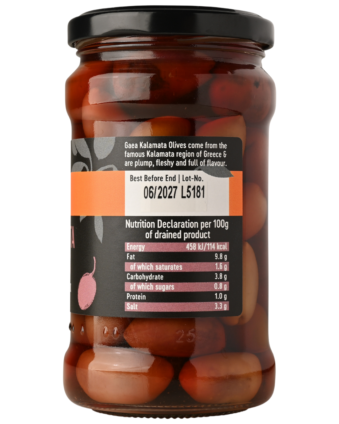 GAEA  Pitted Kalamata Olives in a secret brine recipe 315ml